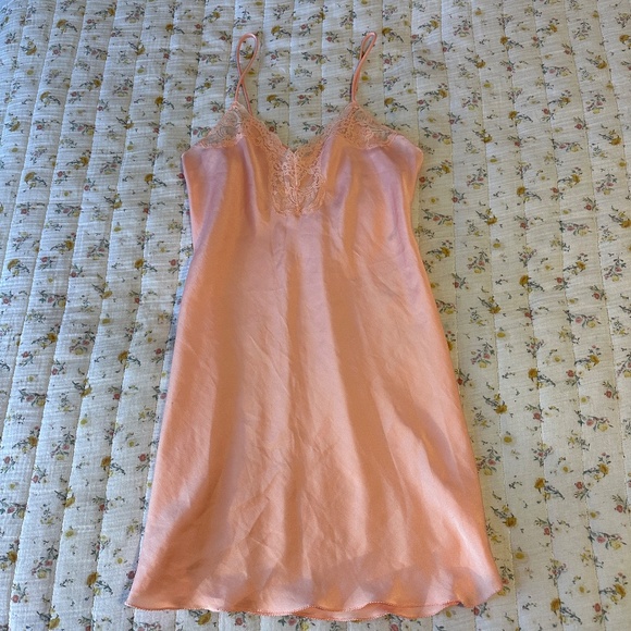 Vintage Victoria's Secret Gold Label Union Made in USA Pink Lingerie Slip Dress - Picture 2 of 11